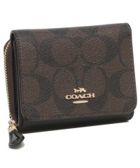 COACH/コーチ 三つ折り財布 アウトレット シグネチャー ミニ財布 ブラウン レディース COACH 7331 IMAA8/503795408