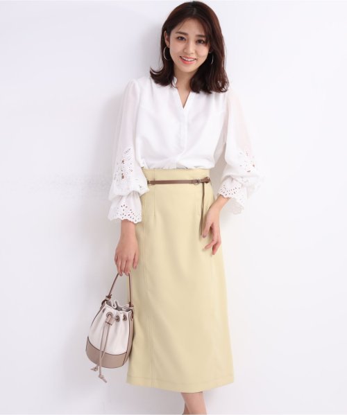 Story4月号掲載 ステッチカラーロングタイトスカート ジャスグリッティー Jusglitty D Fashion Story4月号掲載 ステッチカラーロングタイトスカート ジャスグリッティー Jusglitty D Fashion