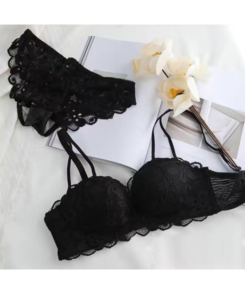 セール レースブラショーツセット レディース ノンワイヤー セクシー ランジェリーセット 下着 盛れる インナー ミニミニストア Miniministore D Fashion