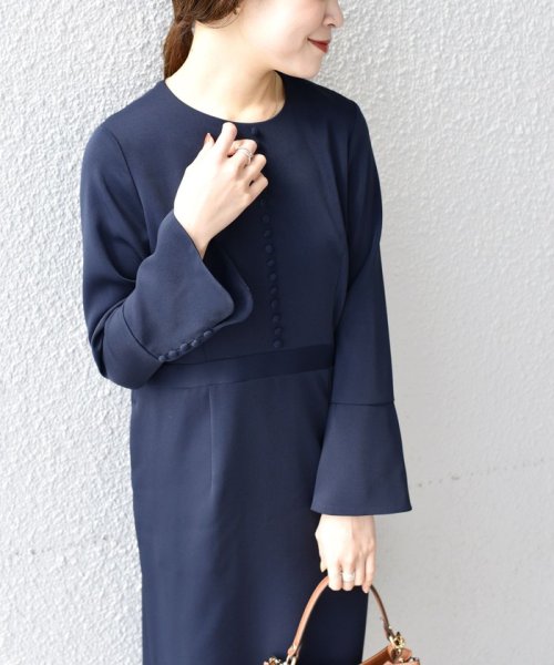 Ships別注 Troisiemechaco フロントボタンフレアスリーブワンピース シップス ウィメン Ships Women D Fashion