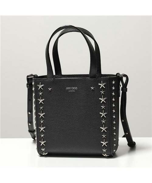 セール Jimmy Choo ジミーチュウ Mini Pegasi Uuf レザー ショルダーバッグ スタースタッズ装飾 ポシェット ハンドバッグ Black Si 503797733 ジミーチュウ Jimmy Choo D Fashion