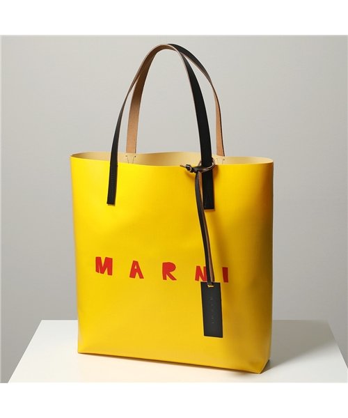 セール Marni マルニ Shmpq10a06 P3660 コーティングpvc ショッピングバッグ バイカラー トートバッグ ロゴ 鞄 Z2n31 レディース メ マルニ Marni D Fashion
