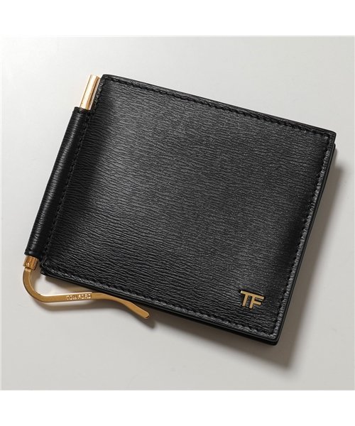 セール Tom Ford トムフォード Y0231t Lcl053 レザー マネークリップ付き 二つ折り財布 小銭入れなし U9000 Black メンズ トムフォード Tom Ford D Fashion
