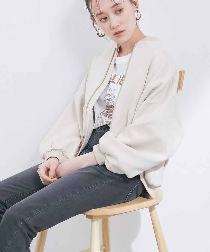 洗える】合皮&エコスエードボリュームブルゾン(503801136) | ビス(VIS) - d fashion 洗える】合皮&エコスエードボリュームブルゾン(503801136) | ビス(VIS) - d fashion
