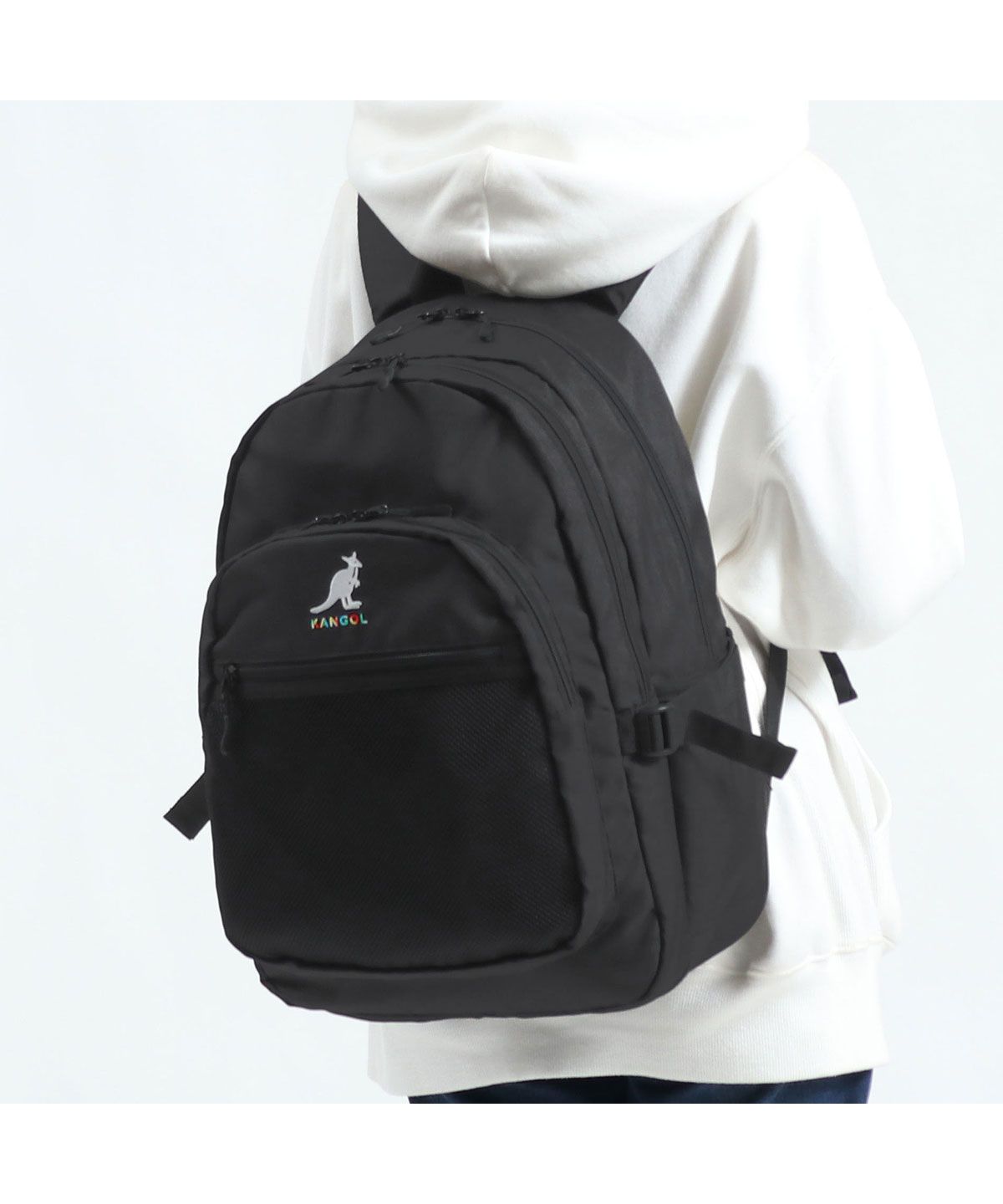 新品送料無料KANGOL(カンゴール) 2ポケットリュック クロ/アカ カンゴール KANGOL バックパック リュック 大容量 2層式 A4収納