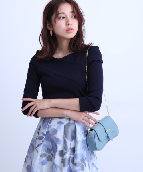 7分袖前後2wayカシュクールニット ジャスグリッティー Jusglitty D Fashion 7分袖前後2wayカシュクールニット ジャスグリッティー Jusglitty D Fashion