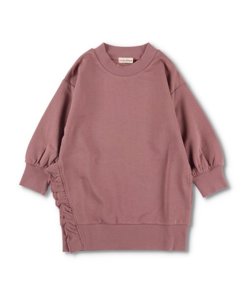セール サイドフリル長袖ワンピース ブランシェス Branshes D Fashion