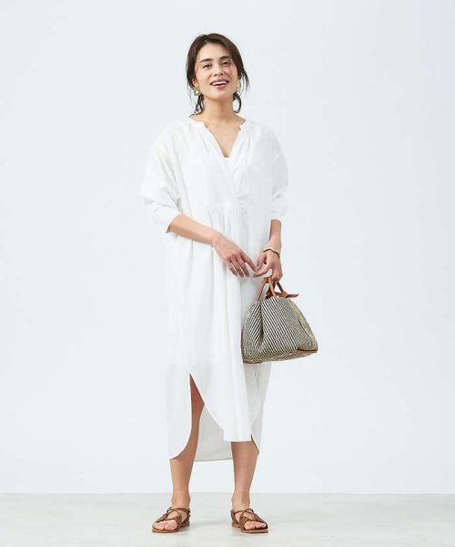 セール コットンテンセルギャザーワンピース Qualite Qualite D Fashion