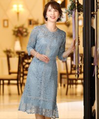 PourVous/プールヴー PourVous マーメイドワンピースドレス大きいサイズミニ丈&七分袖結婚式フォーマル ワンピース パーティードレス 20代 30代 40代/503708216