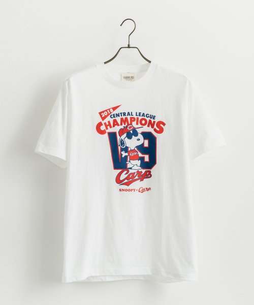 広島東洋カープ グッズ コラボ スヌーピー Tシャツ 半袖 Carp プリントt プロ野球 8513 ロッキーモンロー Rocky Monroe D Fashion