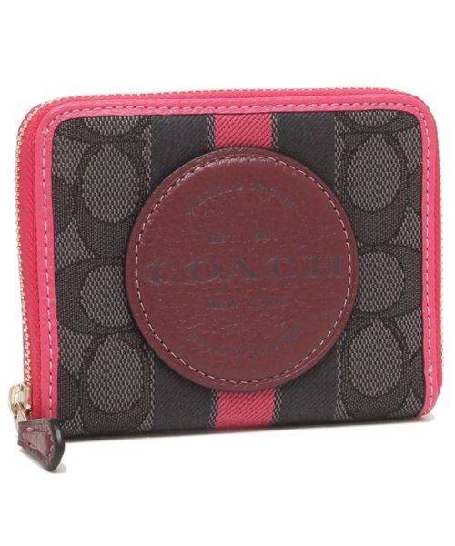 コーチ 二つ折り財布 アウトレット シグネチャー ジャガード ミニ財布 ブラック ピンク レディース Coach 2637 Imr2p コーチ Coach D Fashion コーチ 二つ折り財布 アウトレット シグネチャー ジャガード ミニ財布 ブラック ピンク レディース Coach 2637 Imr2p コーチ Coach D Fashion
