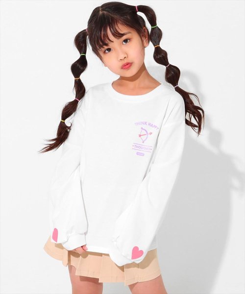 クーポン 袖ハートラメプリントトレーナー アナップキッズ Anap Kids D Fashion クーポン 袖ハートラメプリントトレーナー アナップキッズ Anap Kids D Fashion