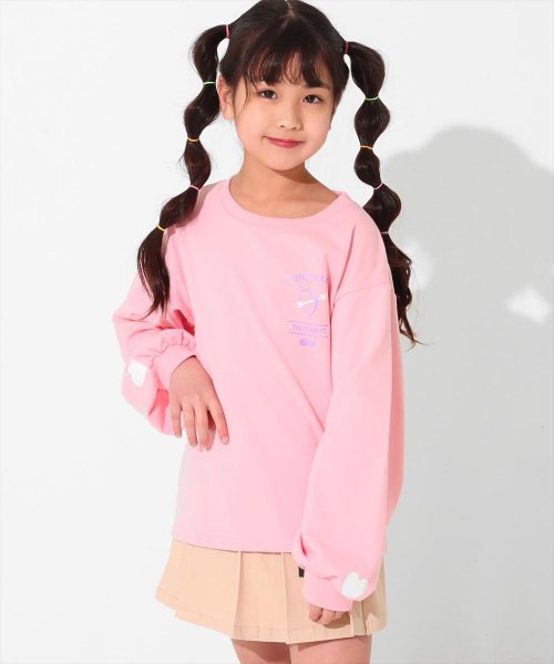 クーポン 袖ハートラメプリントトレーナー アナップキッズ Anap Kids D Fashion クーポン 袖ハートラメプリントトレーナー アナップキッズ Anap Kids D Fashion