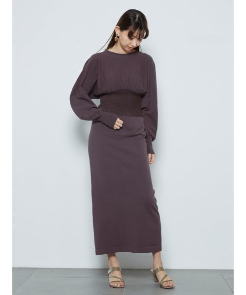 セール ウエストマークパターンニットワンピース スナイデル Snidel D Fashion セール ウエストマークパターンニットワンピース スナイデル Snidel D Fashion
