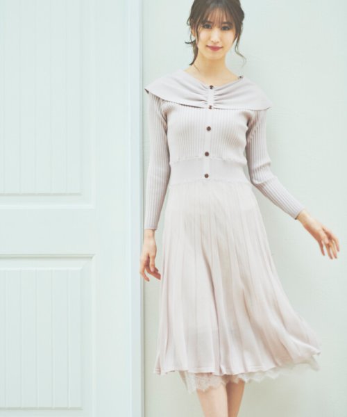 タイムセール55 Off シアーニットオフショルダーワンピース レッセ パッセ Laisse Passe D Fashion