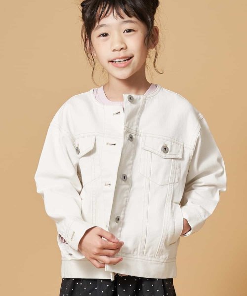セール 100 130 ノーカラーデニムジャケット Web限定サイズ アー ヴェ ヴェキッズ A V V Kid S D Fashion セール 100 130 ノーカラーデニムジャケット Web限定サイズ アー ヴェ ヴェキッズ A V V Kid S D Fashion