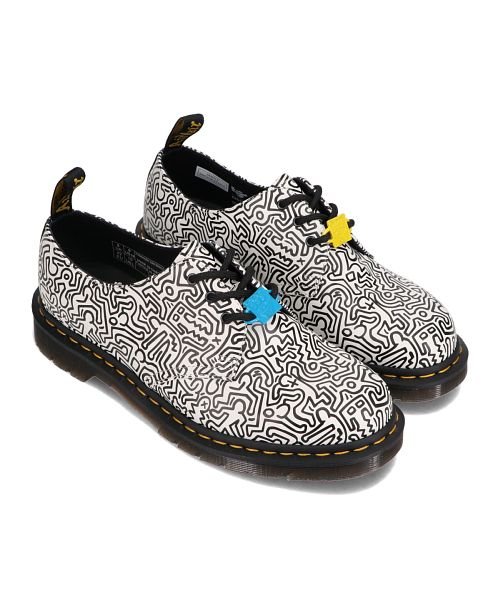ドクターマーチン キース ヘリング 1461 Kh Fig ブラック ホワイト Kh Fig スムース Dr Martens Dr Martens D Fashion