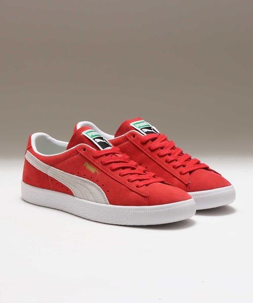 puma clyde white red