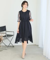 PourVous/アシメトリーヘムワンピース 結婚式 パーティードレス/503816116