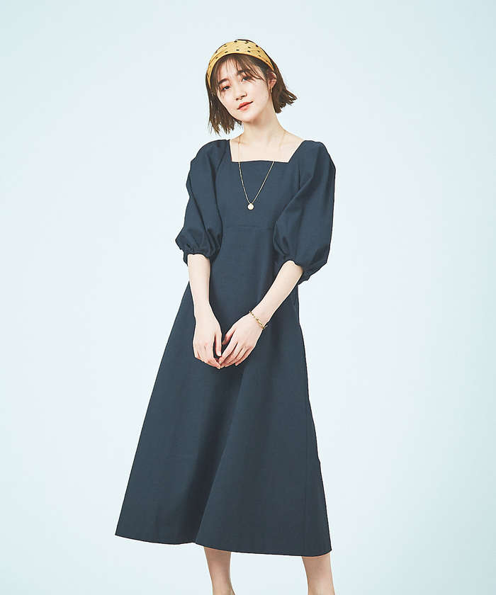 セール 30%OFF】ボリュームスリーブシェルタリングワンピース(503818199) | ルージュヴィフラクレ(Rouge vif la cle)  - d fashion