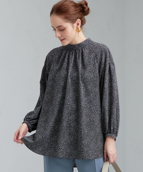 セール 50 Off Ffc シャドー ドット スタンドカラー ブラウス グリーンレーベルリラクシング Green Label Relaxing D Fashion セール 50 Off Ffc シャドー ドット スタンドカラー ブラウス グリーンレーベルリラクシング Green Label Relaxing D Fashion
