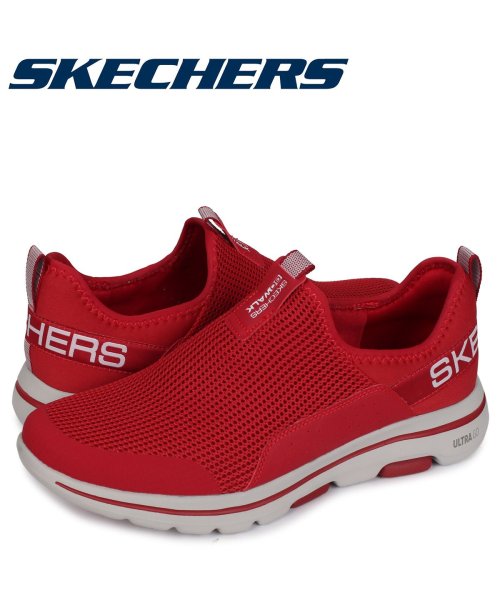 スケッチャーズ Skechers ゴーウォーク 5 スニーカー スリッポン メンズ Go Walk 5 Downdraft レッド スケッチャーズ Skechers D Fashion