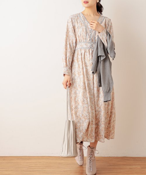 セール 花柄パイピングワンピース ナイスクラップ アウトレット Nice Claup Outlet D Fashion