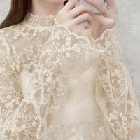 miniministore/ミニミニストア miniministore 花柄刺しゅうレースブラウス長袖レディース/503823031