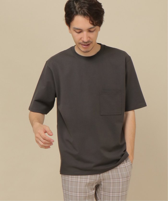 TICCA リネンラベンダー 五分袖シャツ ポケット付き LINEN COLLECTION