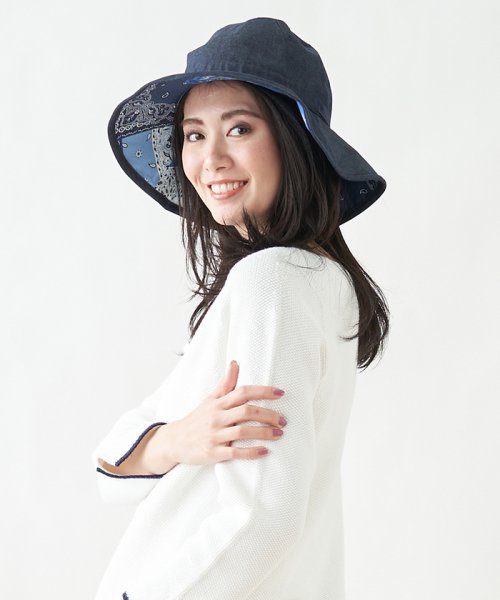 セール バンダナ柄つば広ハット キャラ オ クルス Cara O Cruz D Fashion セール バンダナ柄つば広ハット キャラ オ クルス Cara O Cruz D Fashion
