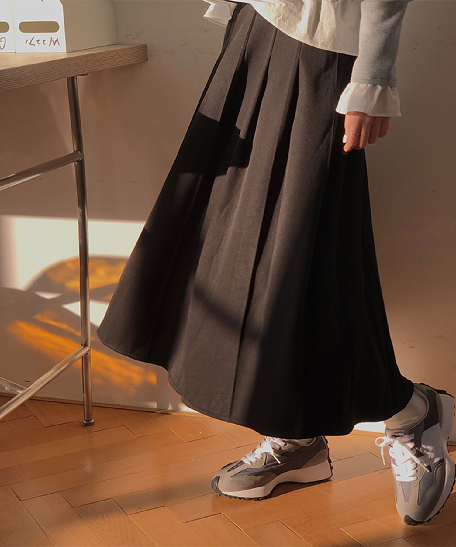 セール】【2021春夏商品】プリーツロングスカート【韓国ファッション 