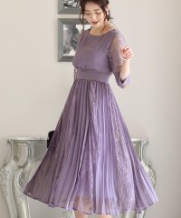 PourVous/プールヴー PourVous シアーカフスワンピースドレス大きいサイズ袖あり&ミモレ丈結婚式フォーマル ワンピース パーティードレス 20代 30代 40代/502907929
