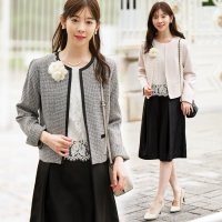 GeeRA/ジーラ GeeRA【2ツイードジャケット＆ワンピ】入卒式/セレモニー着回し3点セットワンピーススーツ/503783798