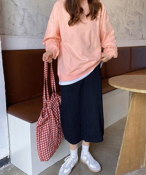 クーポン セール Off レイヤード風 トレーナー レディース 韓国風 カットソートップス クルーネック スウェット Tシャツ 無地 長袖 重ね着風 ミニミニストア Miniministore D Fashion クーポン セール Off レイヤード風 トレーナー レディース 韓国風 カットソートップス クルーネック スウェット Tシャツ 無地 長袖 重ね着風 ミニミニストア Miniministore D Fashion