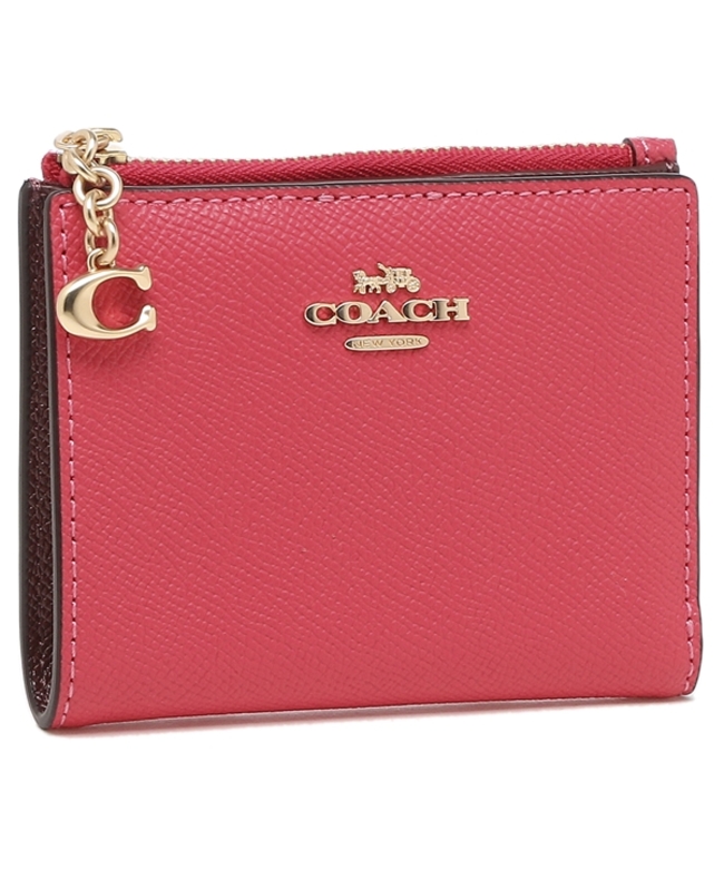 COACH【新品 未使用 希少色】コーチ 折り財布 ピンク系 二つ折り財布