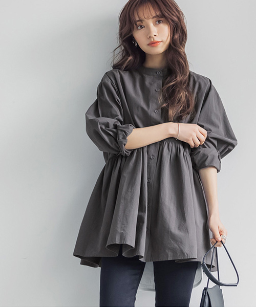 acka ボリュームブラウス sheer over flare blouse – Acka online store