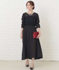 Lace Ladies/レース五分袖 フィッシュテール ロングツーピースドレス/503830667