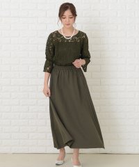 Lace Ladies/レース五分袖 フィッシュテール ロングツーピースドレス/503830667