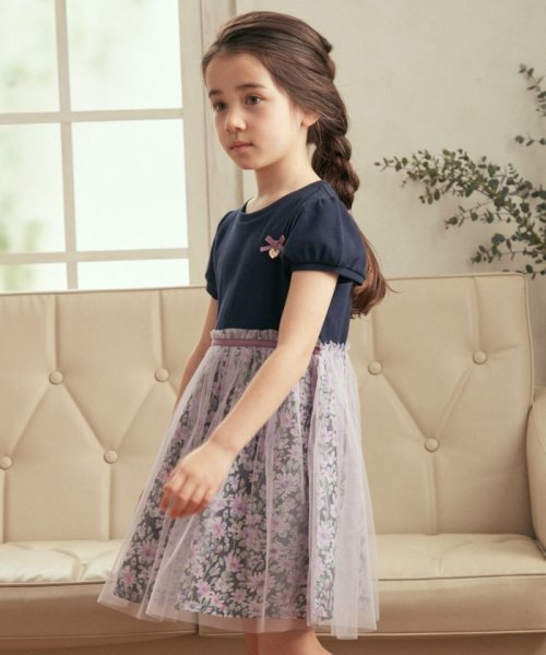 セール 30 Off 花柄ドッキング ワンピース エニファム キッズ Anyfam Kids D Fashion