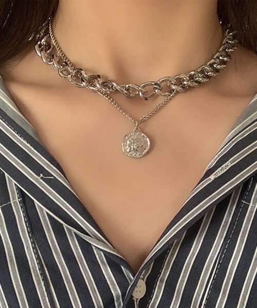 セール ボリューム チェーンチョーカー レディース 韓国 ファッション アクセサリー ゴールド シルバー チェーン 太め ミニミニストア Miniministore D Fashion