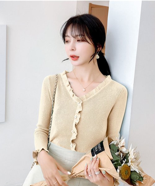 セール Vネックニットセーター フレアカットソー レディース インナー冬 柔らか セイヘイショップ Seiheishop D Fashion セール Vネックニットセーター フレアカットソー レディース インナー冬 柔らか セイヘイショップ Seiheishop D Fashion