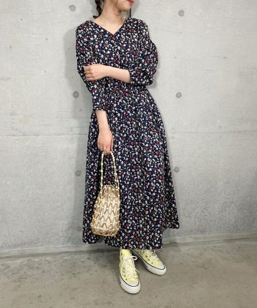 セール バックデザイン小花プリントワンピース フレディエミュ Fredy Emue D Fashion セール バックデザイン小花プリントワンピース フレディエミュ Fredy Emue D Fashion