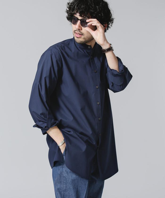 セール 50%OFF】リラックス バンドカラーロングシャツ(503701469 セール 50%OFF】リラックス バンドカラーロングシャツ(503701469