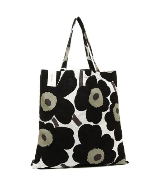 セール Marimekko バッグ マリメッコ 030 ピエニ ウニッコ Pieni Unikko ファブリック トートバッグ White Black マリメッコ Marimekko D Fashion