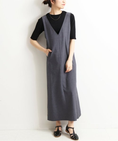 ツイルvネックジャンパースカート スローブ イエナ Slobe Iena D Fashion ツイルvネックジャンパースカート スローブ イエナ Slobe Iena D Fashion