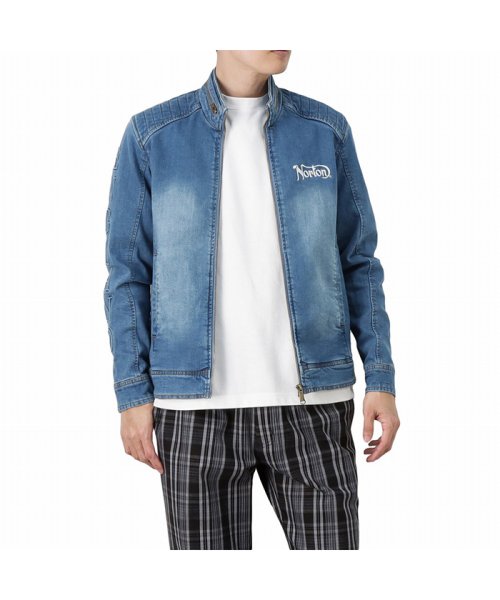 Norton ノートン デニムライダースジャケット 211n1600a マックハウス メンズ Mac House Men D Fashion
