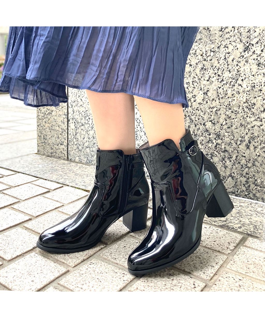 レイン対応】オルテンシア Ortensia ヒールアップエナメル