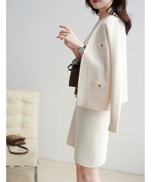 セール ニットワンピース ジャケット セットアップ 韓国ファッション ガーリードール Girly Doll D Fashion セール ニットワンピース ジャケット セットアップ 韓国ファッション ガーリードール Girly Doll D Fashion