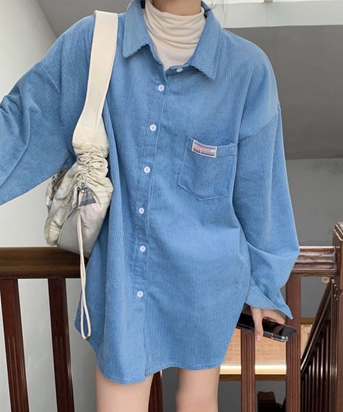 セール 21春夏商品 コーデュロイシャツ 韓国ファッション ガーリードール Girly Doll D Fashion セール 21春夏商品 コーデュロイシャツ 韓国ファッション ガーリードール Girly Doll D Fashion