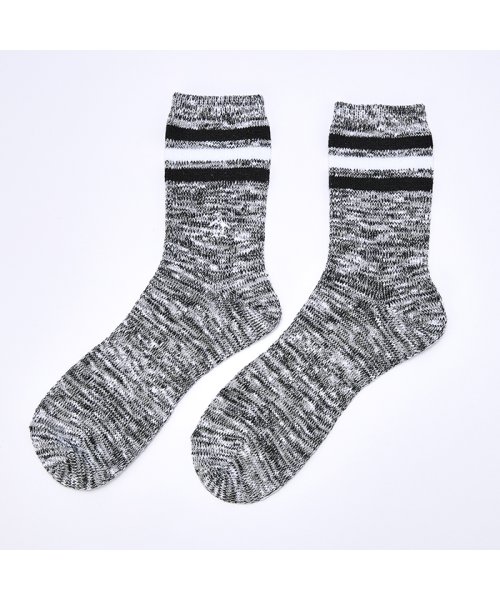 ローゲージスラブ杢ライン入りソックス ミドル丈 マンシングウェア Munsingwear D Fashion ローゲージスラブ杢ライン入りソックス ミドル丈 マンシングウェア Munsingwear D Fashion